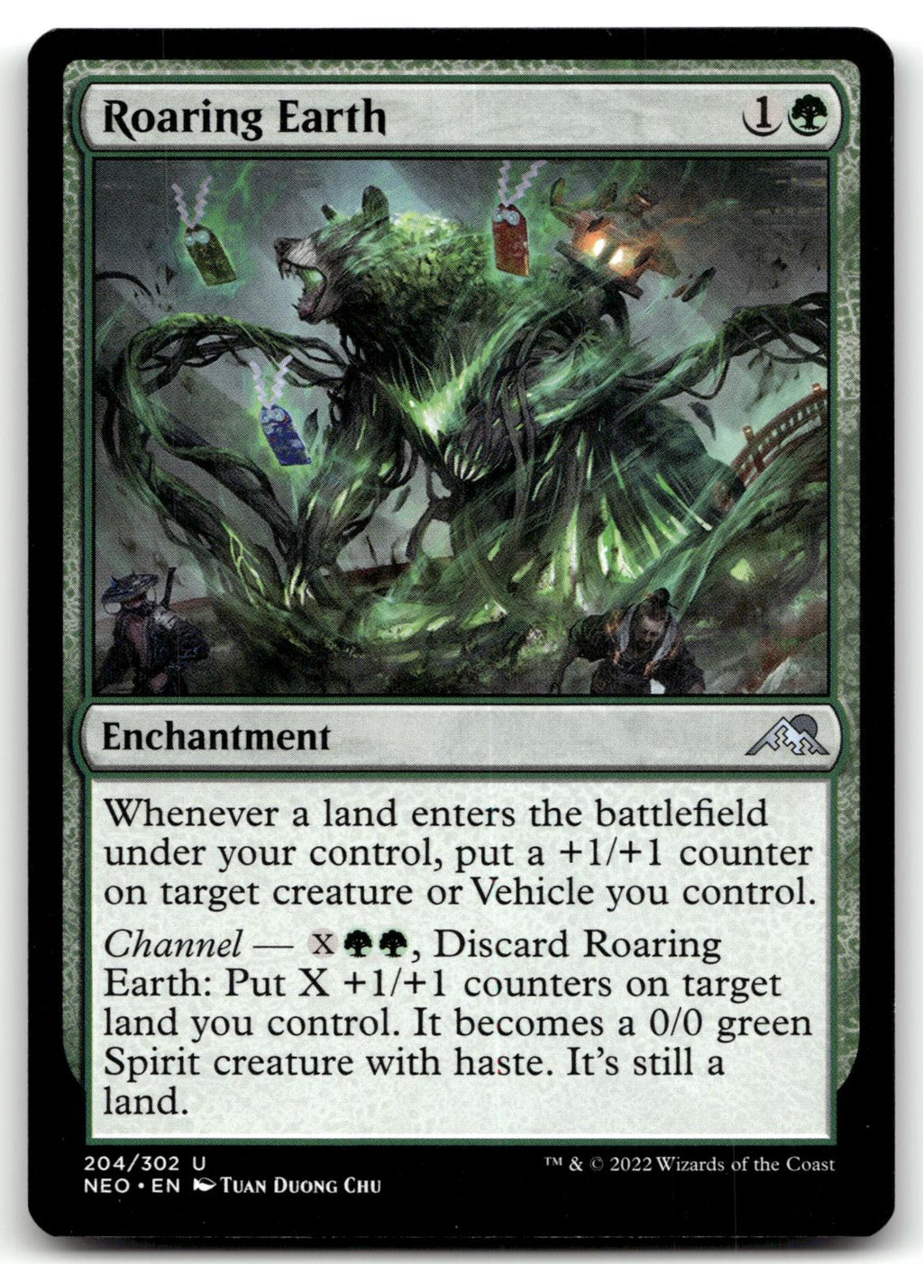 Roaring Earth 204 Uncommon Kamigawa: Neon Dynasty Magic: The Gathering Near Mint