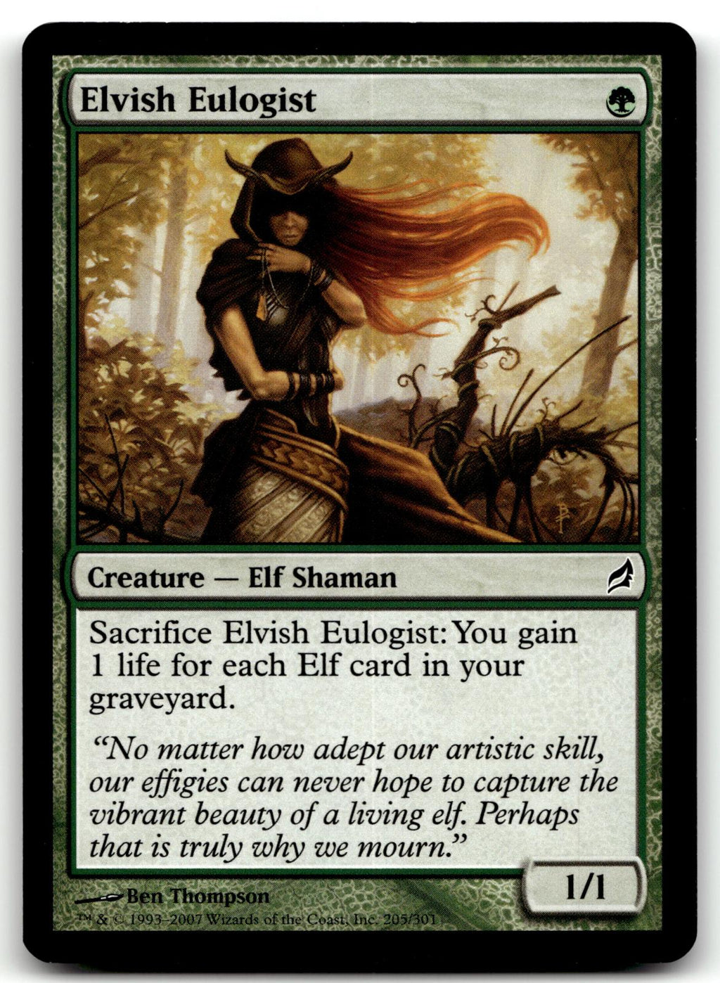 Elvish Eulogist 205 Common Lorwyn Magic: The Gathering Near Mint