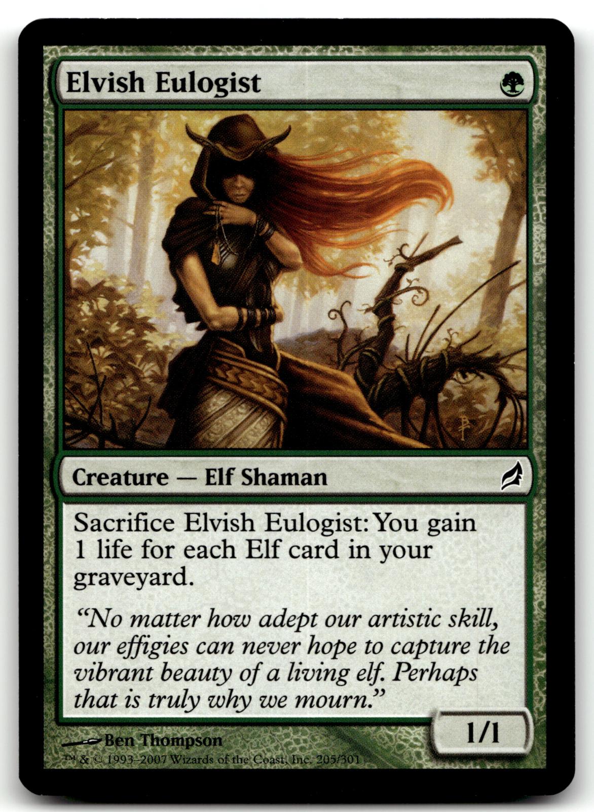 Elvish Eulogist 205 Common Lorwyn Magic: The Gathering Near Mint