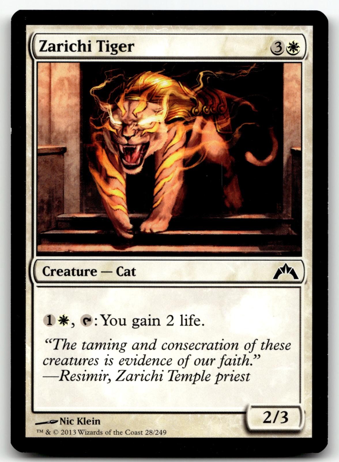Zarichi Tiger 28 Common Gatecrash Magic: The Gathering Near Mint