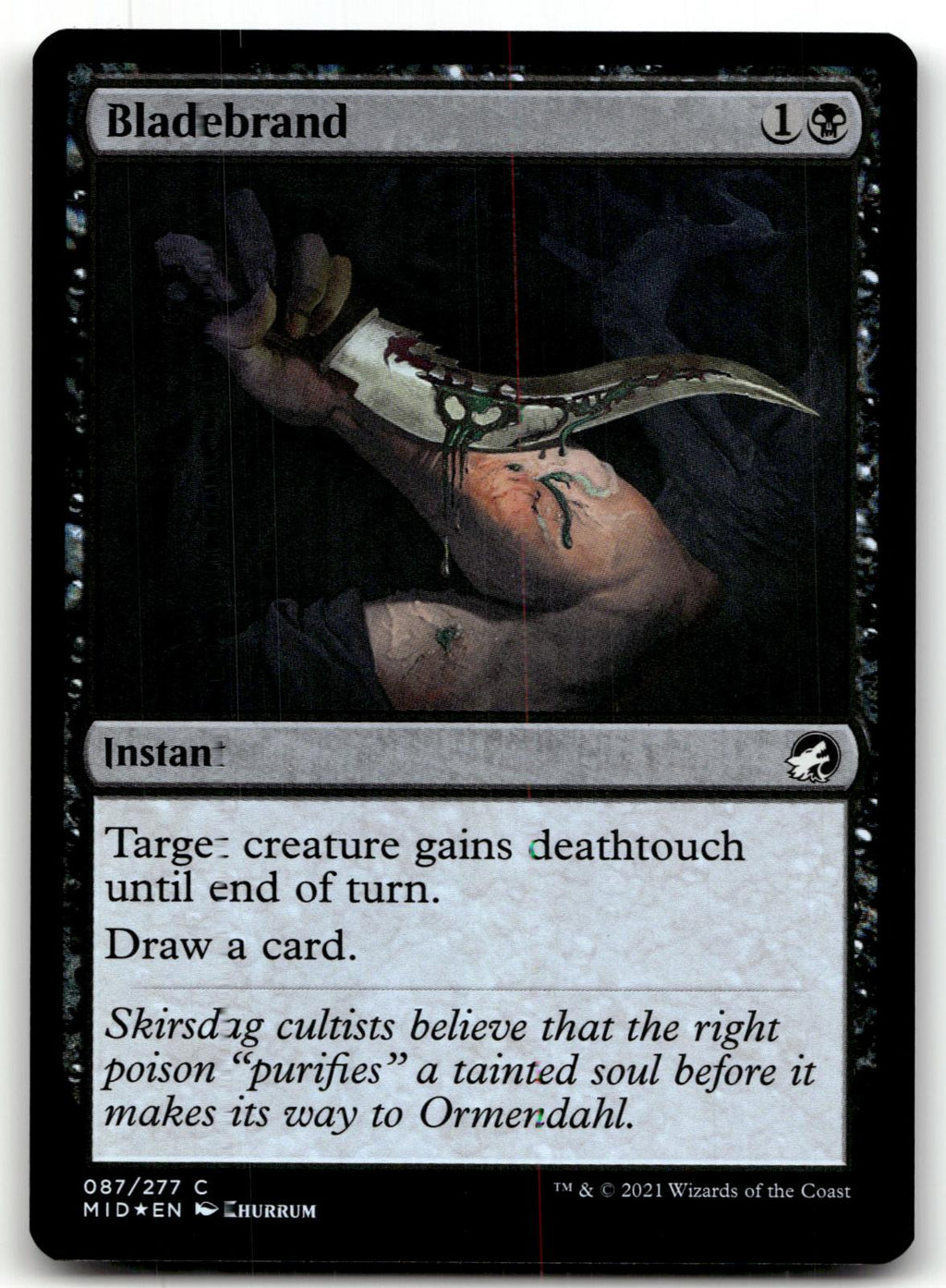 Bladebrand 87 Common Innistrad: Midnight Hunt Magic: The Gathering Foil NM