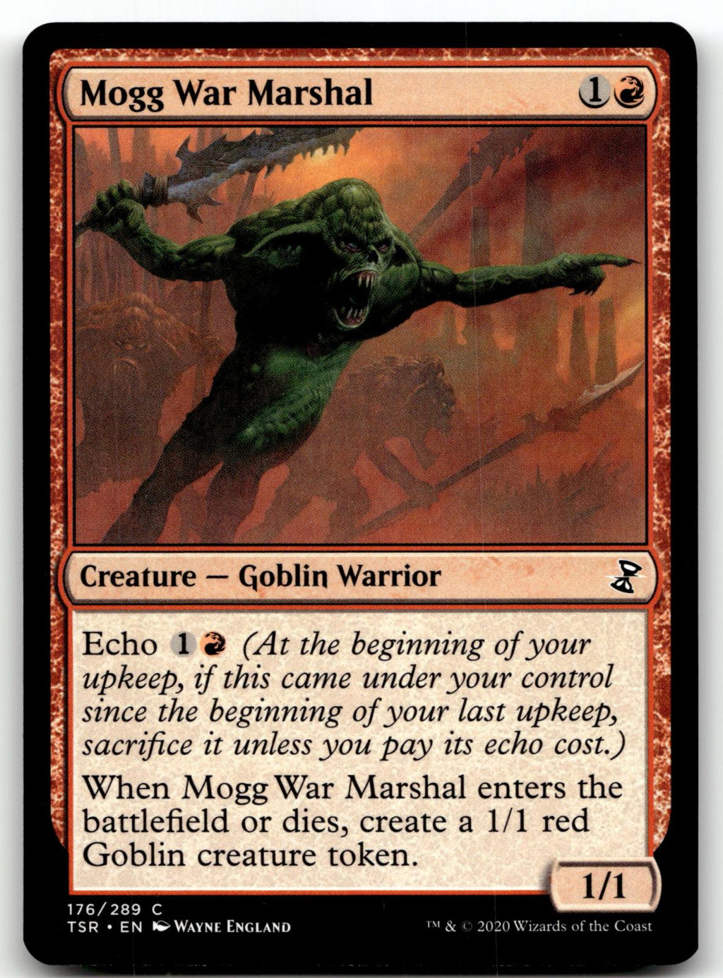 Mogg War Marshal 176 Common Time Spiral: Remastered Magic: The Gathering NM