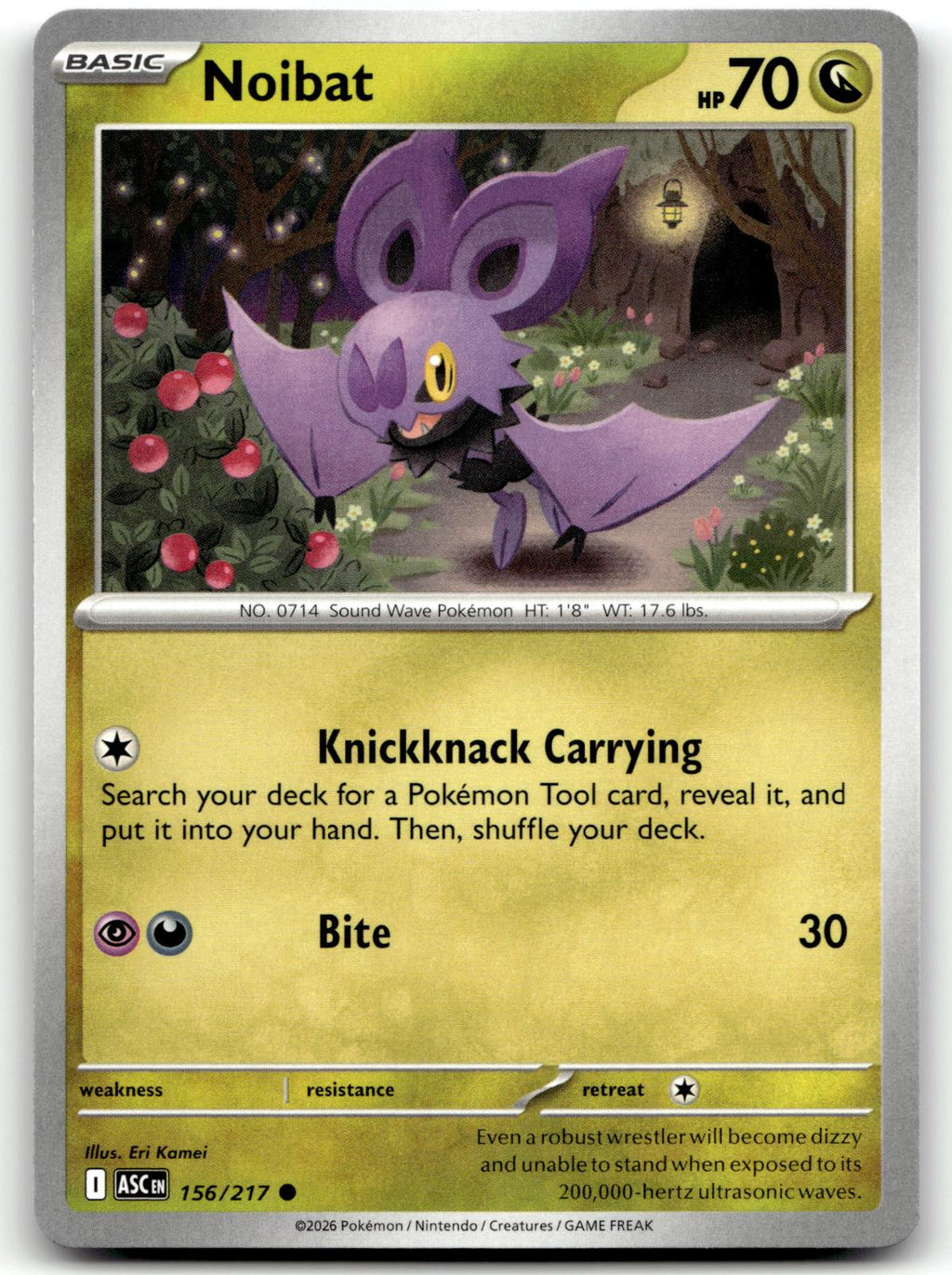 Noibat 156/217 Common Ascended Heroes Pokemon Near Mint