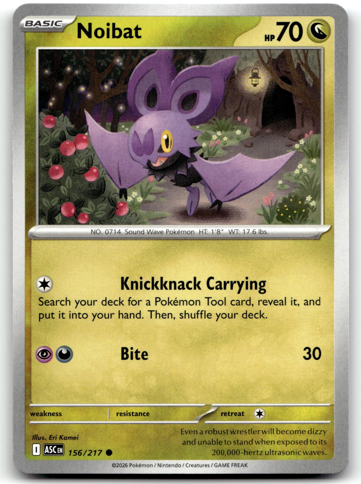 Noibat 156/217 Common Ascended Heroes Pokemon Near Mint