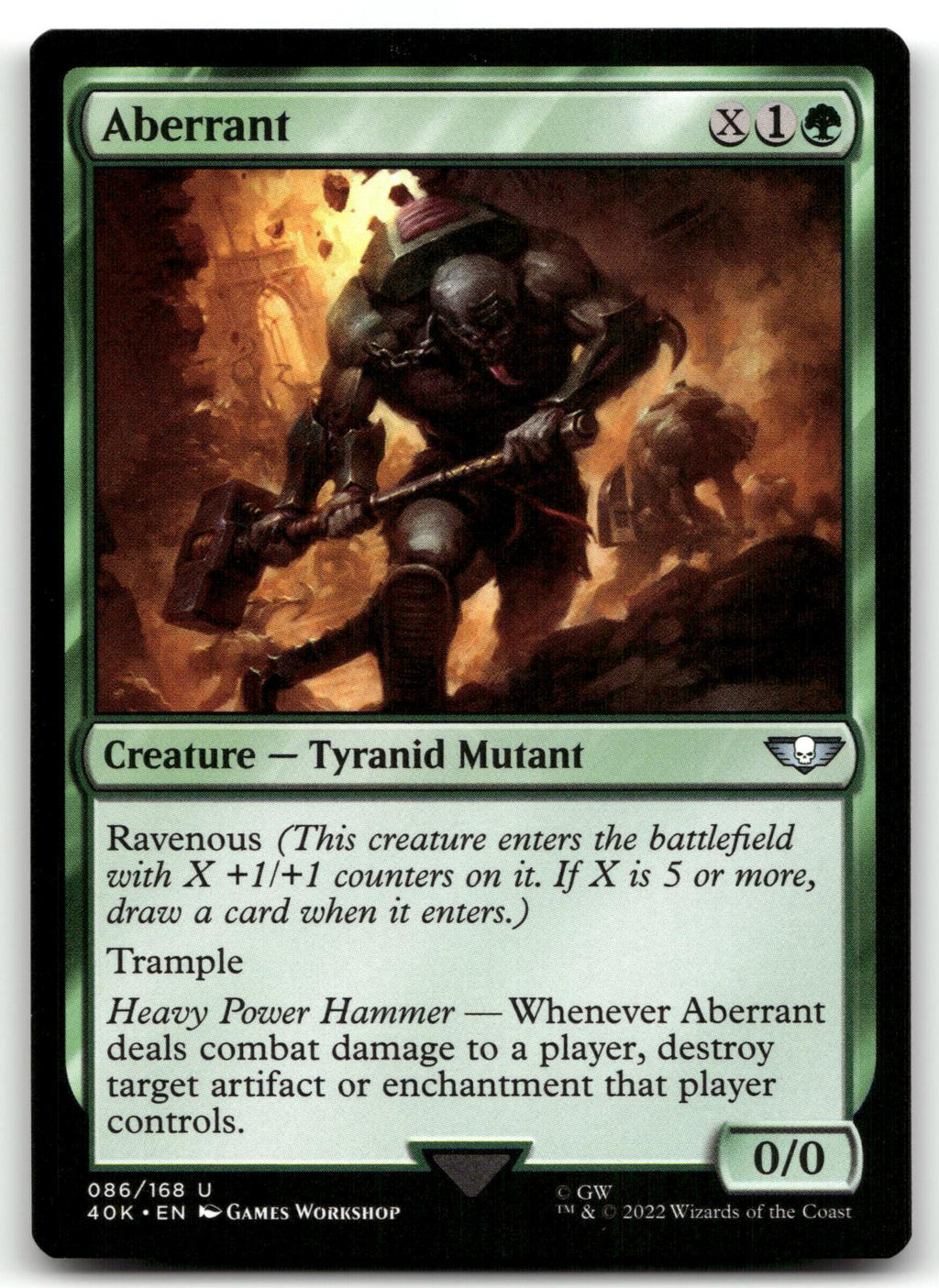 Aberrant 86 Uncommon Universes Beyond: Warhammer 40,000 Magic: The Gathering NM