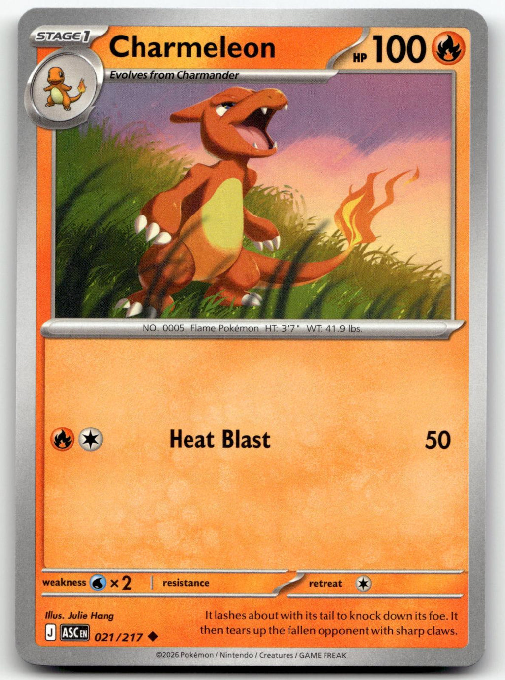 Charmeleon 021/217 Uncommon Ascended Heroes Pokemon Near Mint