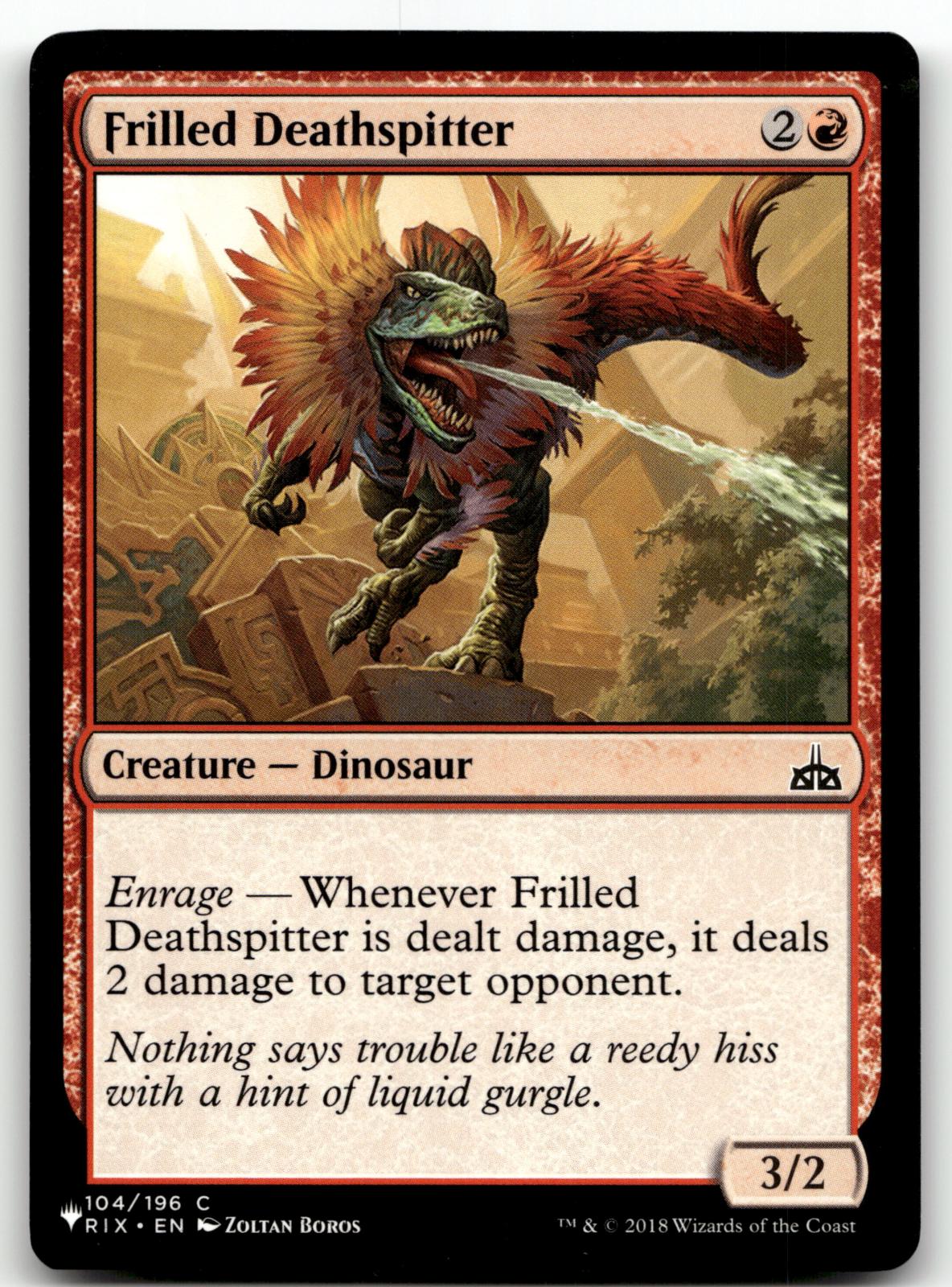 Frilled Deathspitter 104 Common Rivals of Ixalan Magic: The Gathering Near Mint