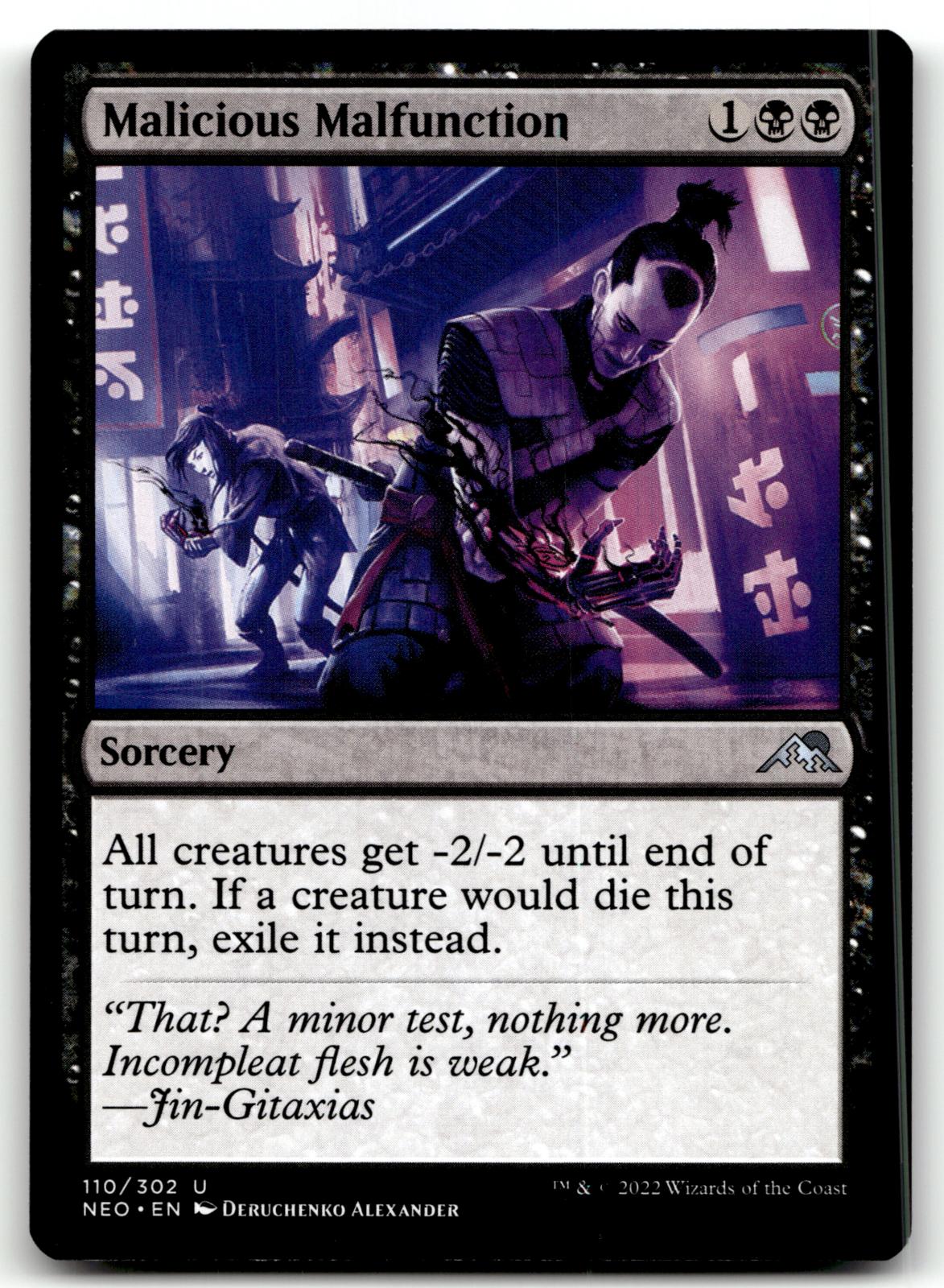 Malicious Malfunction 110 Kamigawa: Neon Dynasty Magic: The Gathering NM