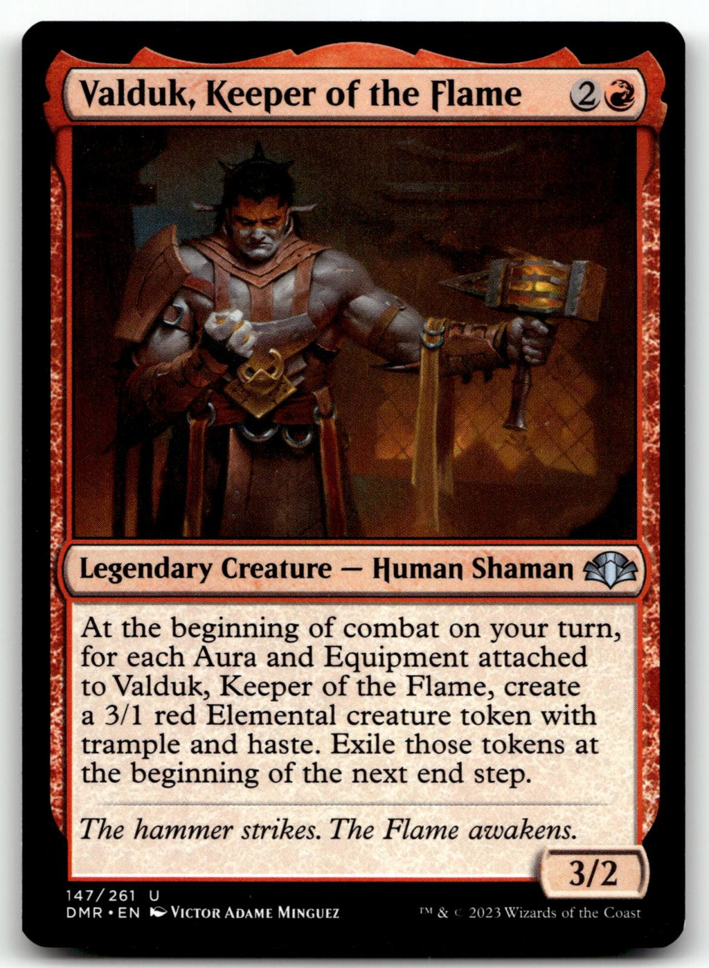 Valduk, Keeper of the Flame 147 Dominaria Remastered Magic: The Gathering NM