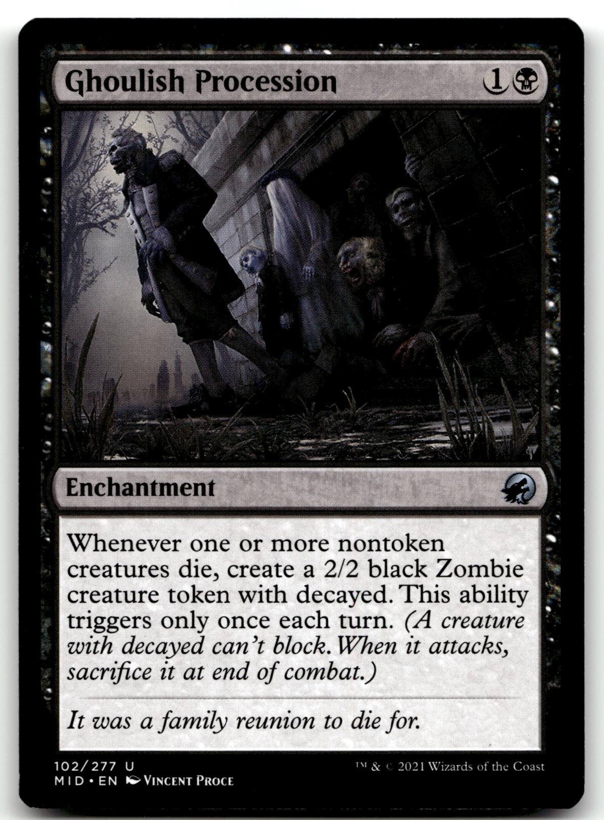 Ghoulish Procession 102 Innistrad: Midnight Hunt Magic: The Gathering NM