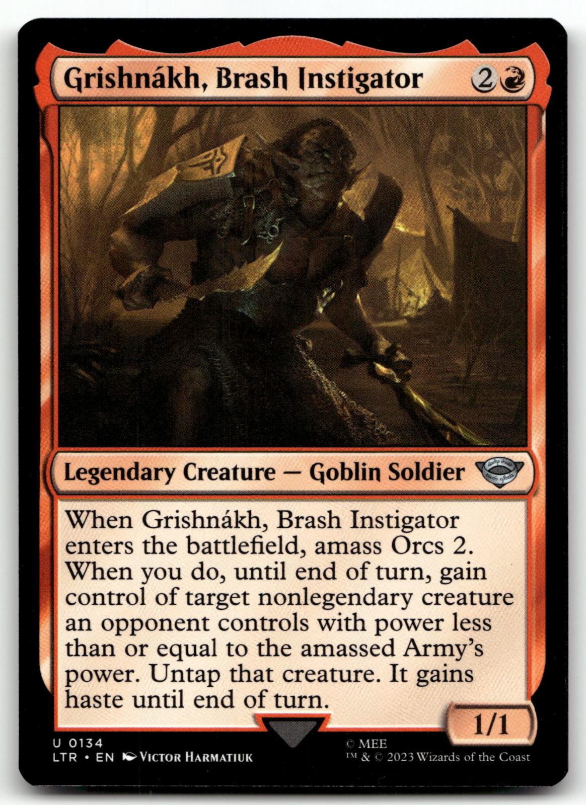 Grishnakh, Brash Instigator 134 Universes Beyond: The Lord of the Rings: