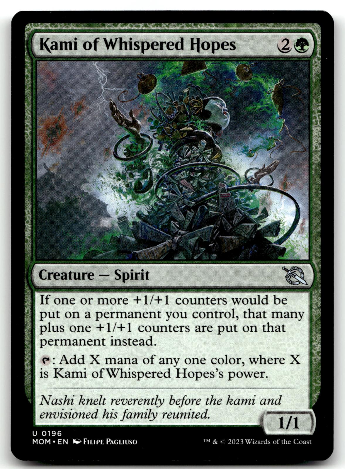 Kami of Whispered Hopes 196 March of the Machine Magic: The Gathering NM