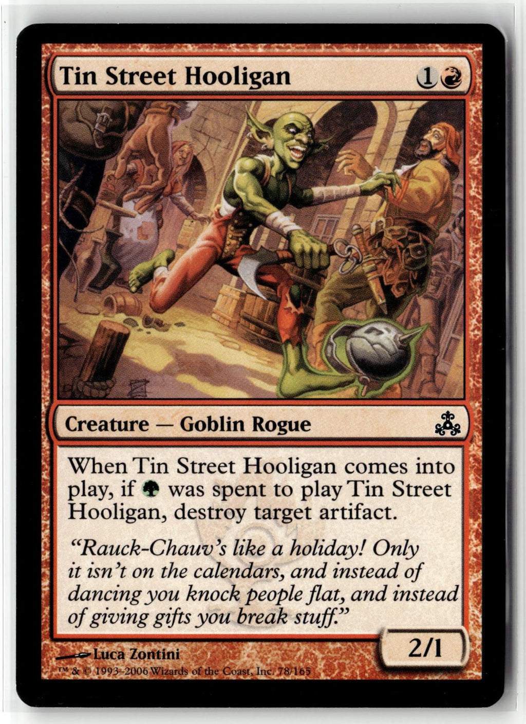 Tin Street Hooligan 78/165 Common The List Reprints Magic: The Gathering NM