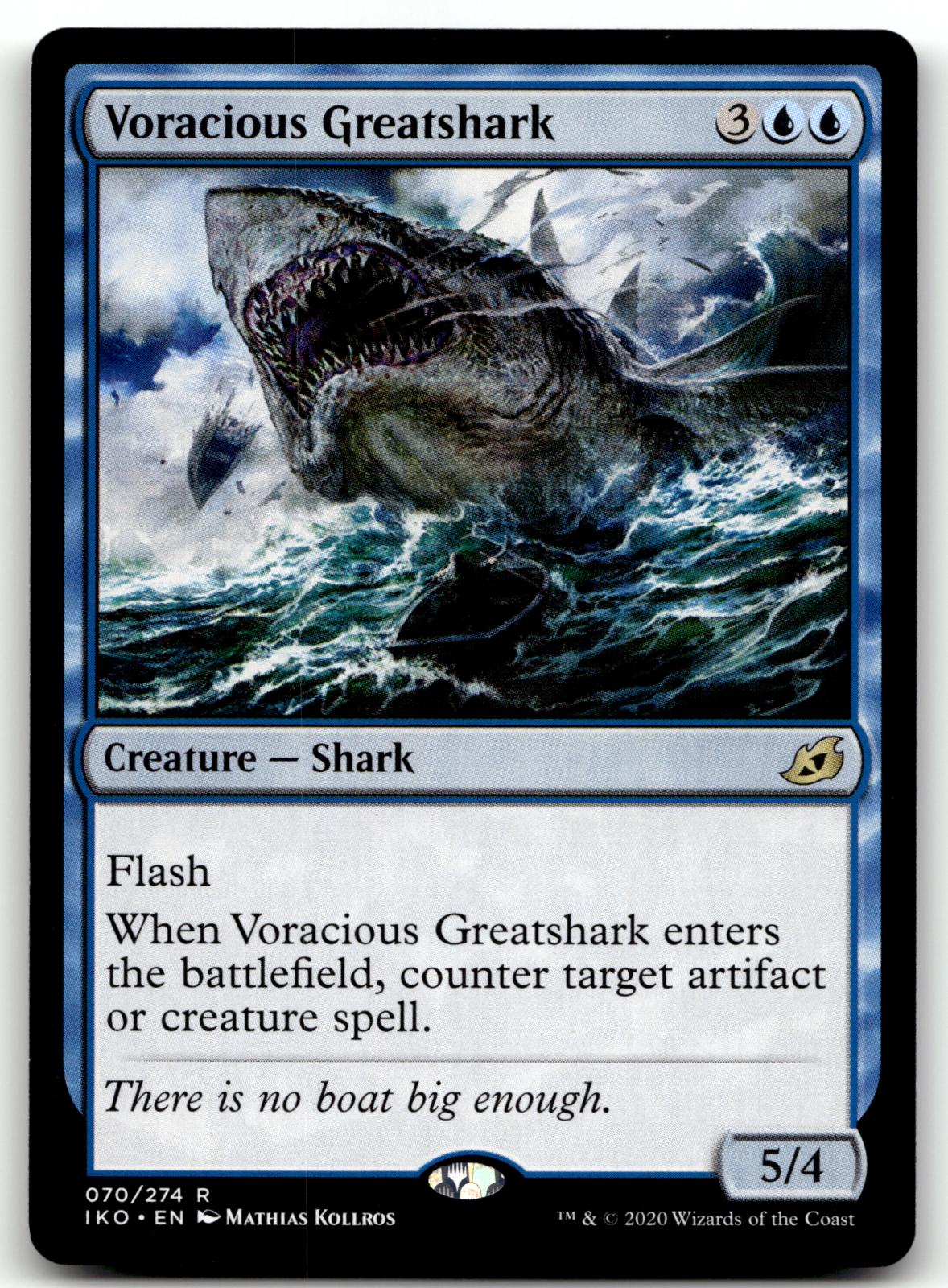Voracious Greatshark 70 Rare Ikoria: Lair of Behemoths Magic: The Gathering NM