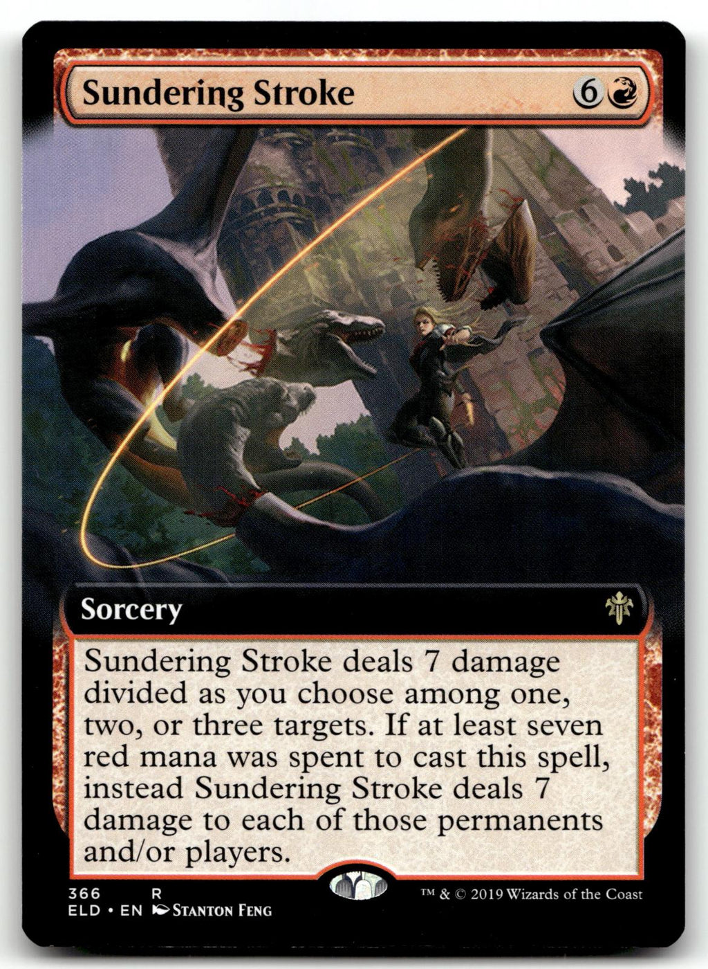 Sundering Stroke (Extended Art) 366 Throne of Eldraine Magic: The Gathering NM