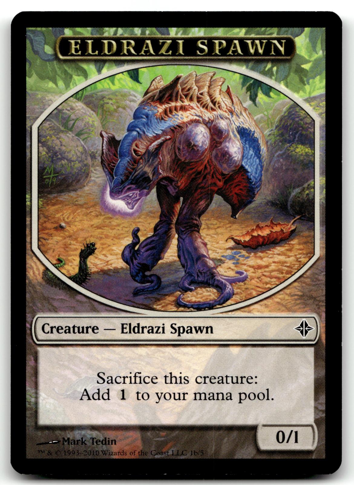 Eldrazi Spawn Token (1b) 1B Token Rise of the Eldrazi Magic: The Gathering NM