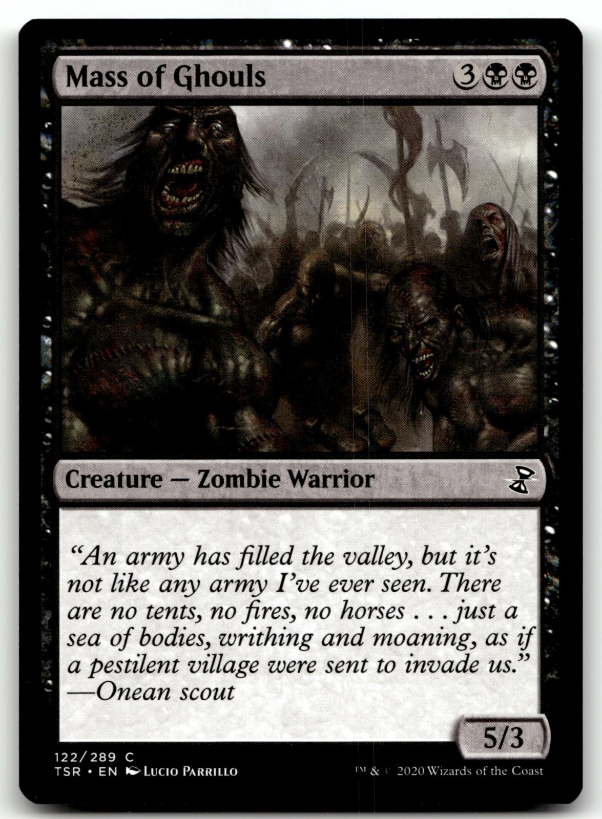 Mass of Ghouls 122 Common Time Spiral: Remastered Magic: The Gathering Near Mint