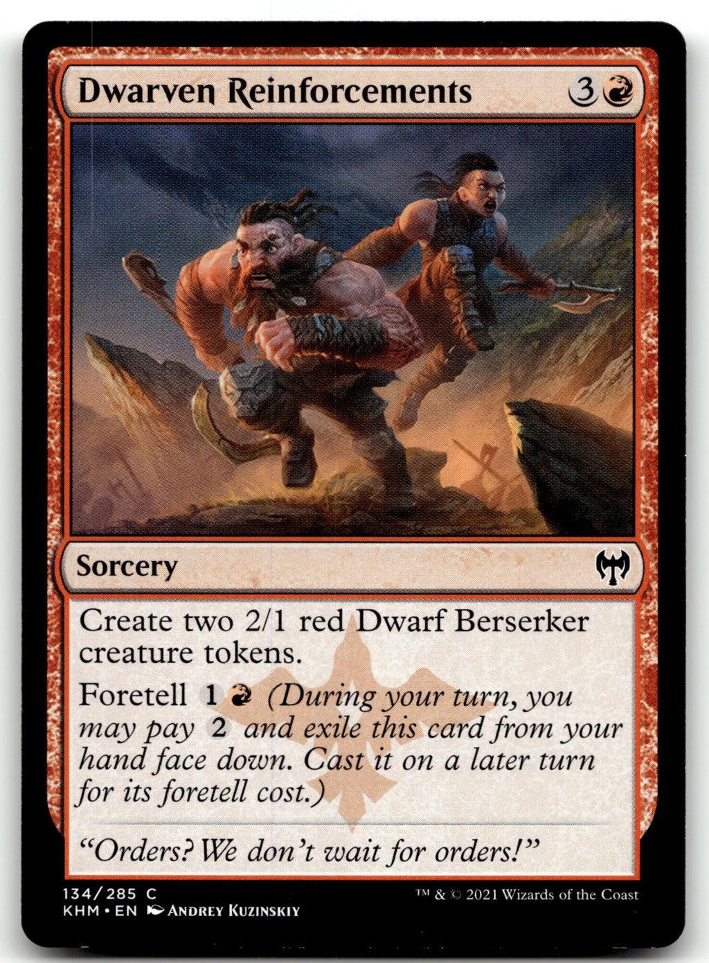 Dwarven Reinforcements 134 Common Kaldheim Magic: The Gathering Near Mint