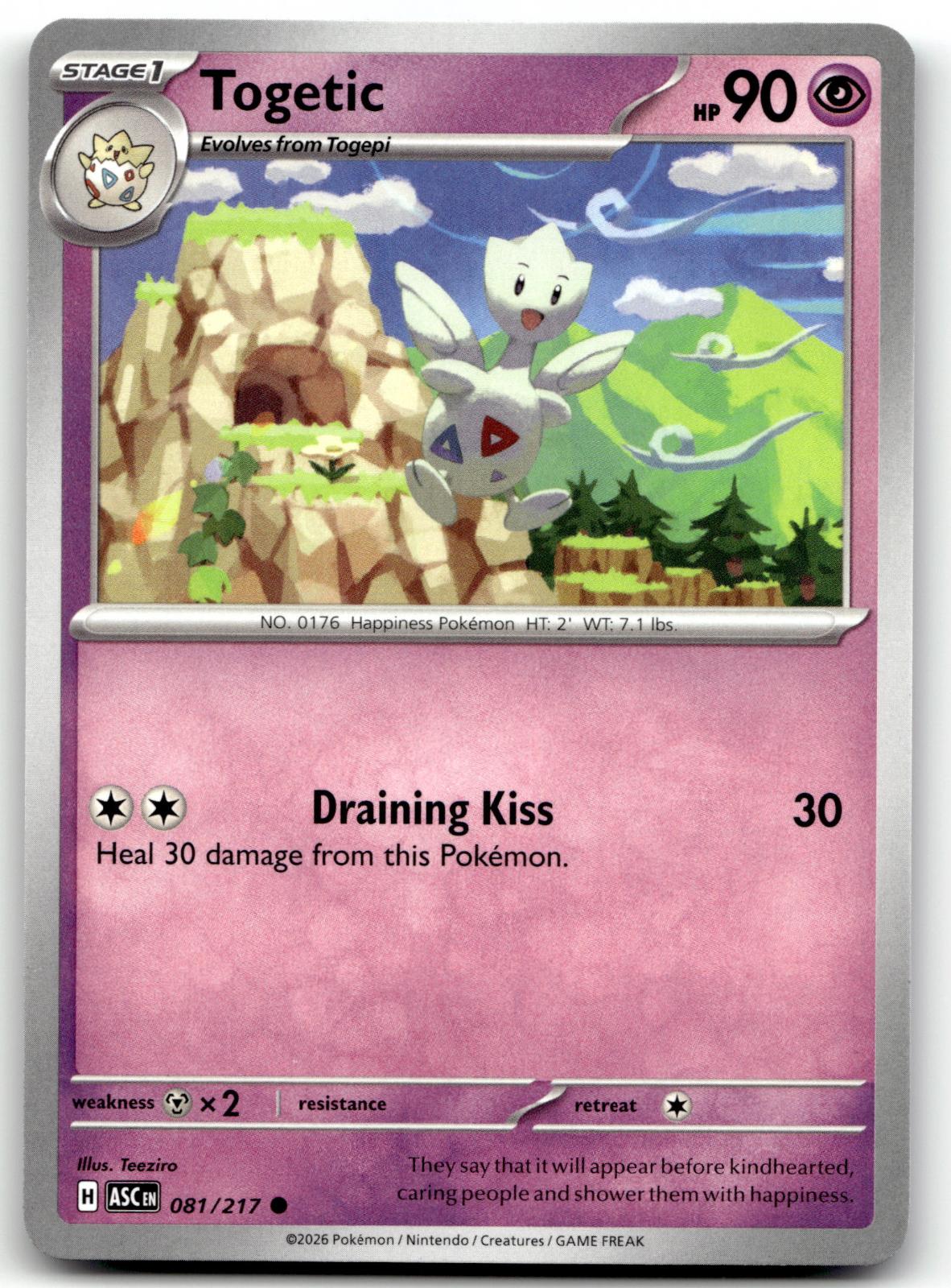 Togetic 081/217 Common Ascended Heroes Pokemon Near Mint