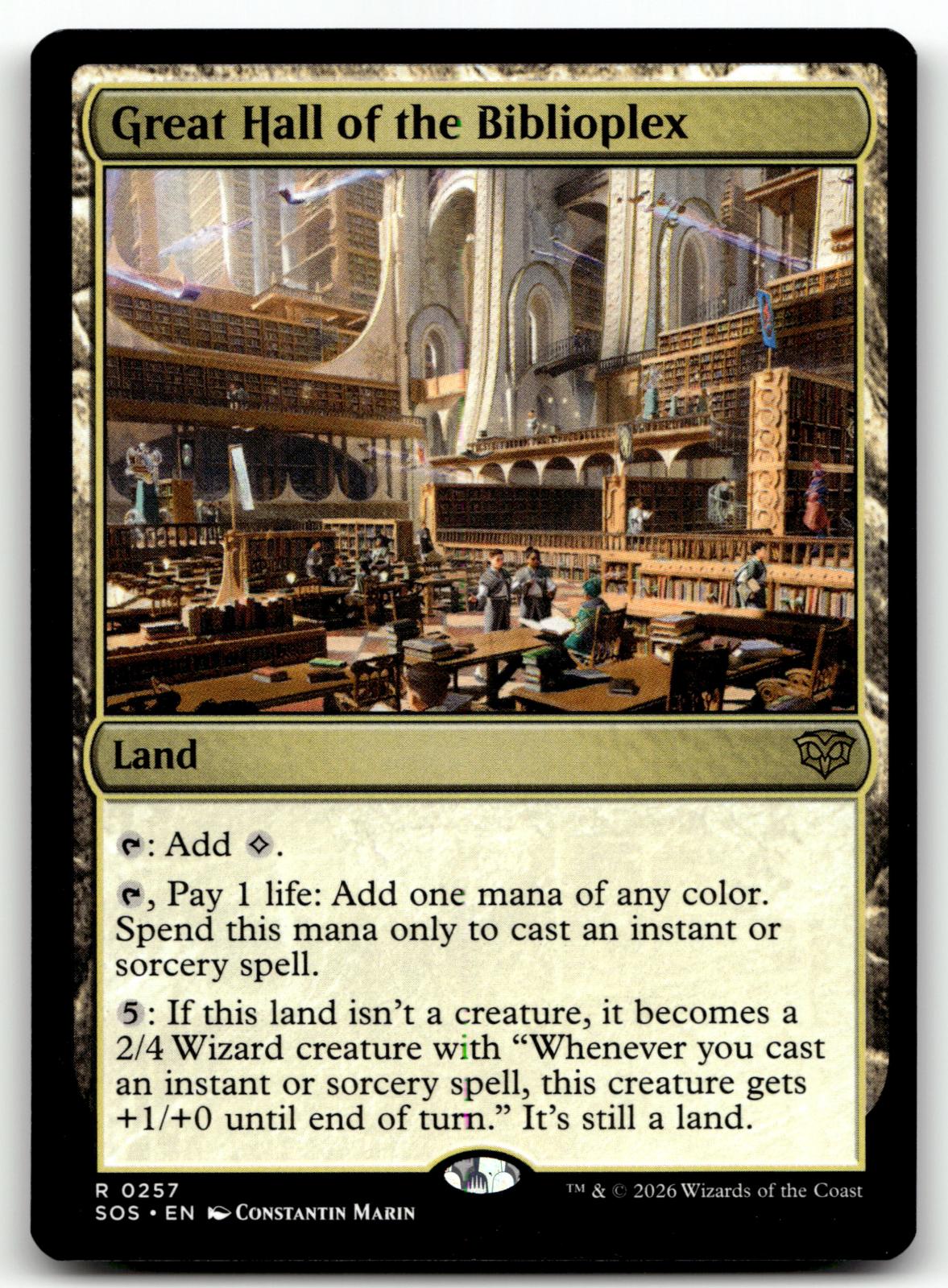 Great Hall of the Biblioplex 257 Secrets of Strixhaven Magic: The Gathering NM