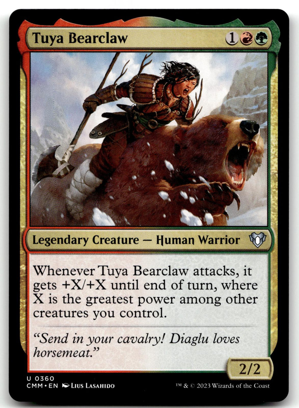 Tuya Bearclaw 360 Uncommon Commander Masters Magic: The Gathering Near Mint