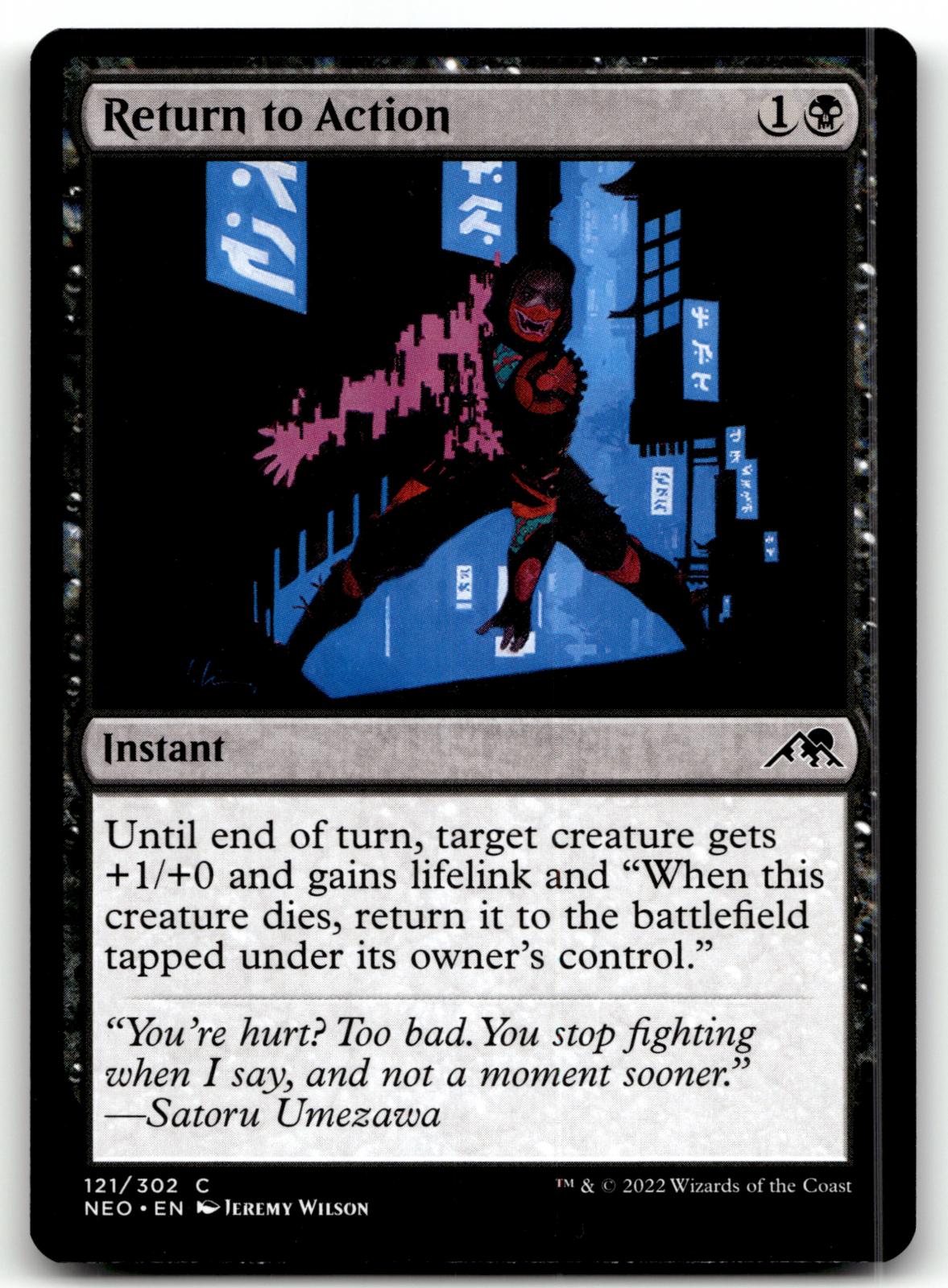 Return to Action 121 Common Kamigawa: Neon Dynasty Magic: The Gathering NM