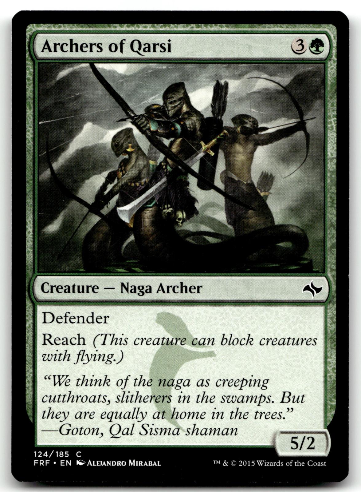 Archers of Qarsi 124 Common Fate Reforged Magic: The Gathering Near Mint