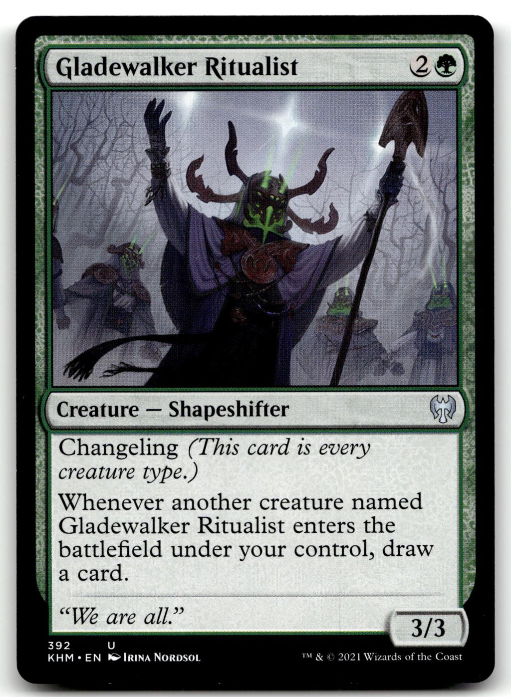 Gladewalker Ritualist 392 Uncommon Kaldheim Magic: The Gathering Near Mint