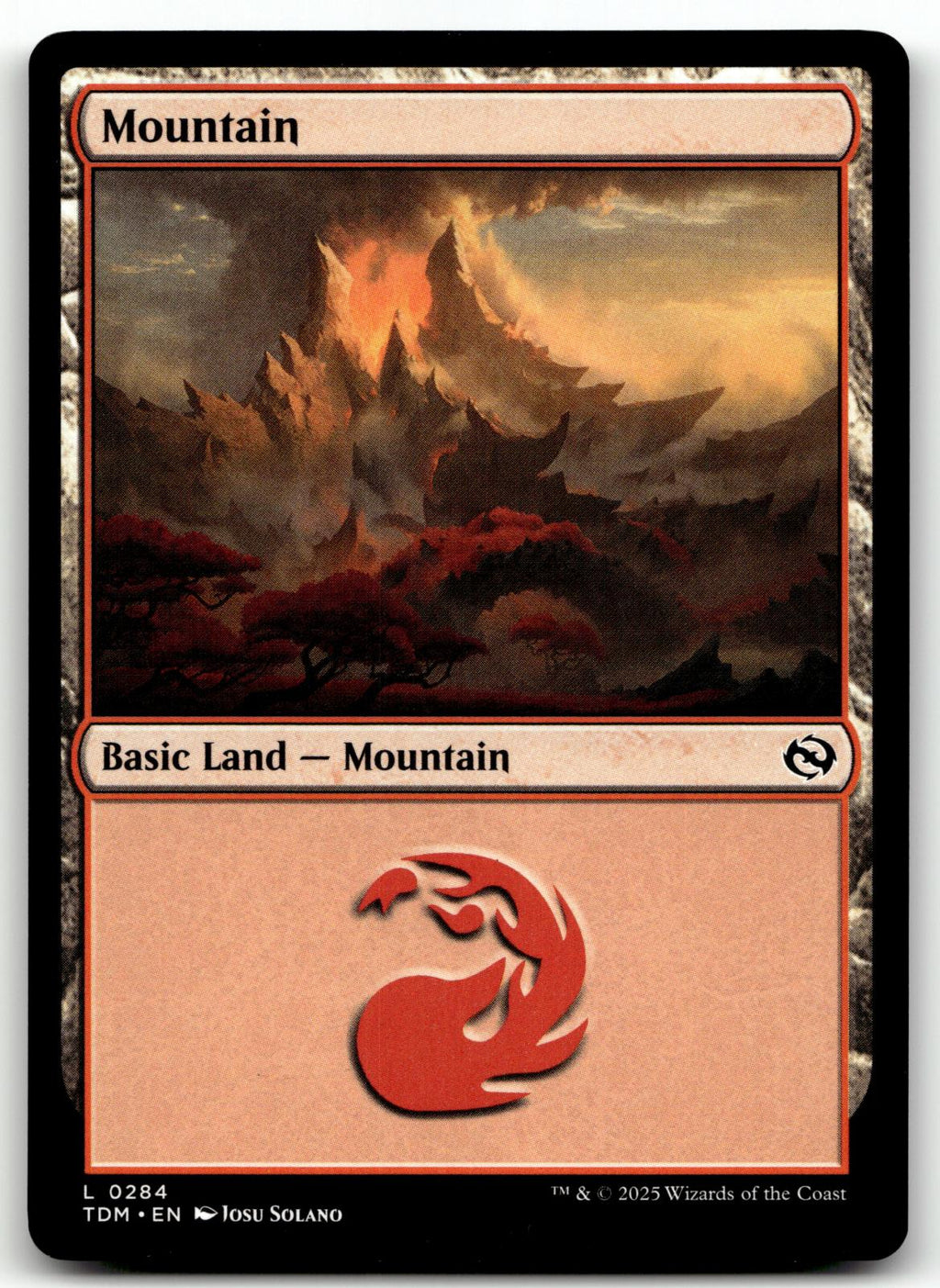 Mountain (0284) 284 Land Tarkir: Dragonstorm Magic: The Gathering Near Mint