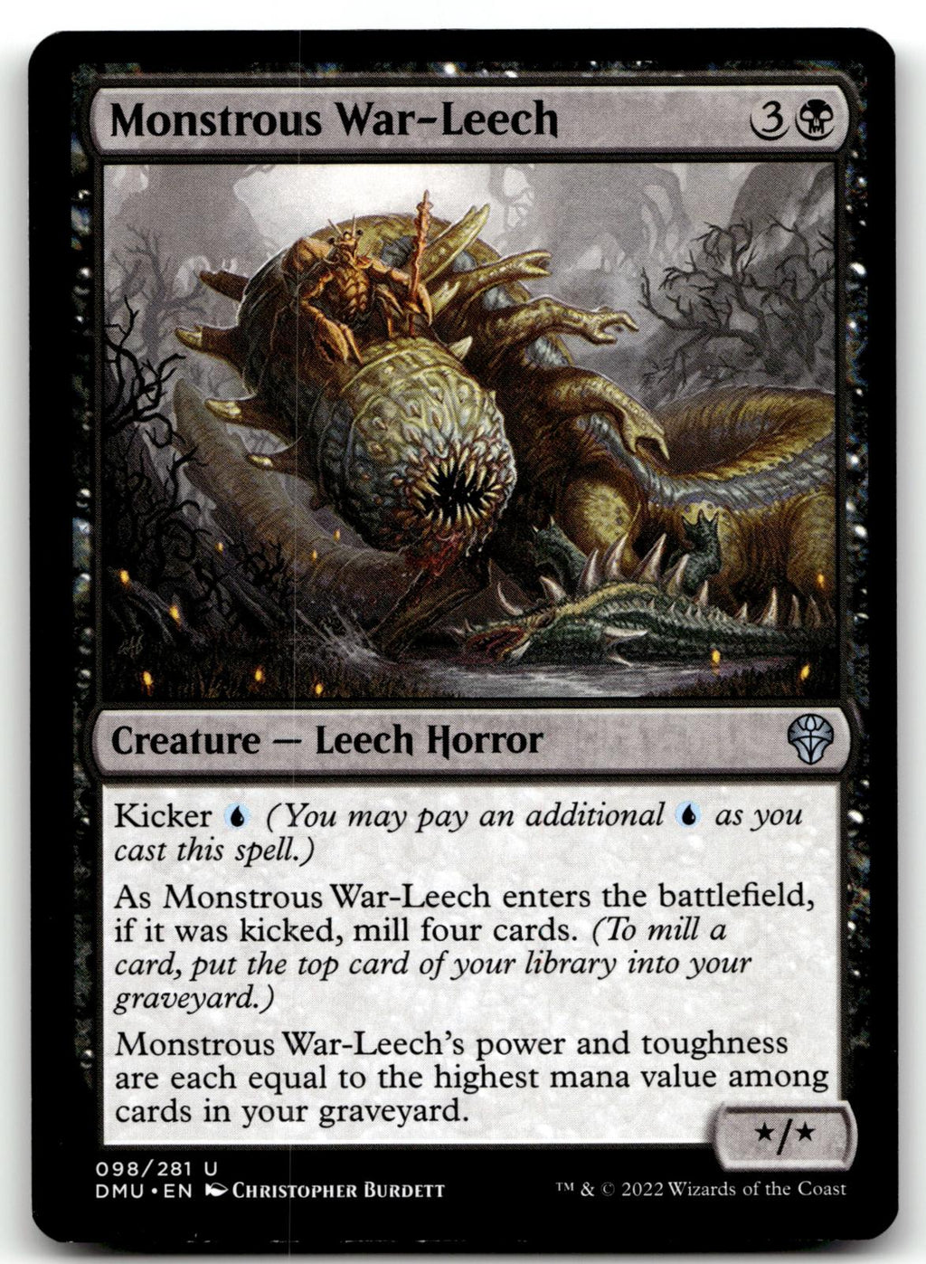 Monstrous War-Leech 98 Uncommon Dominaria United Magic: The Gathering Near Mint