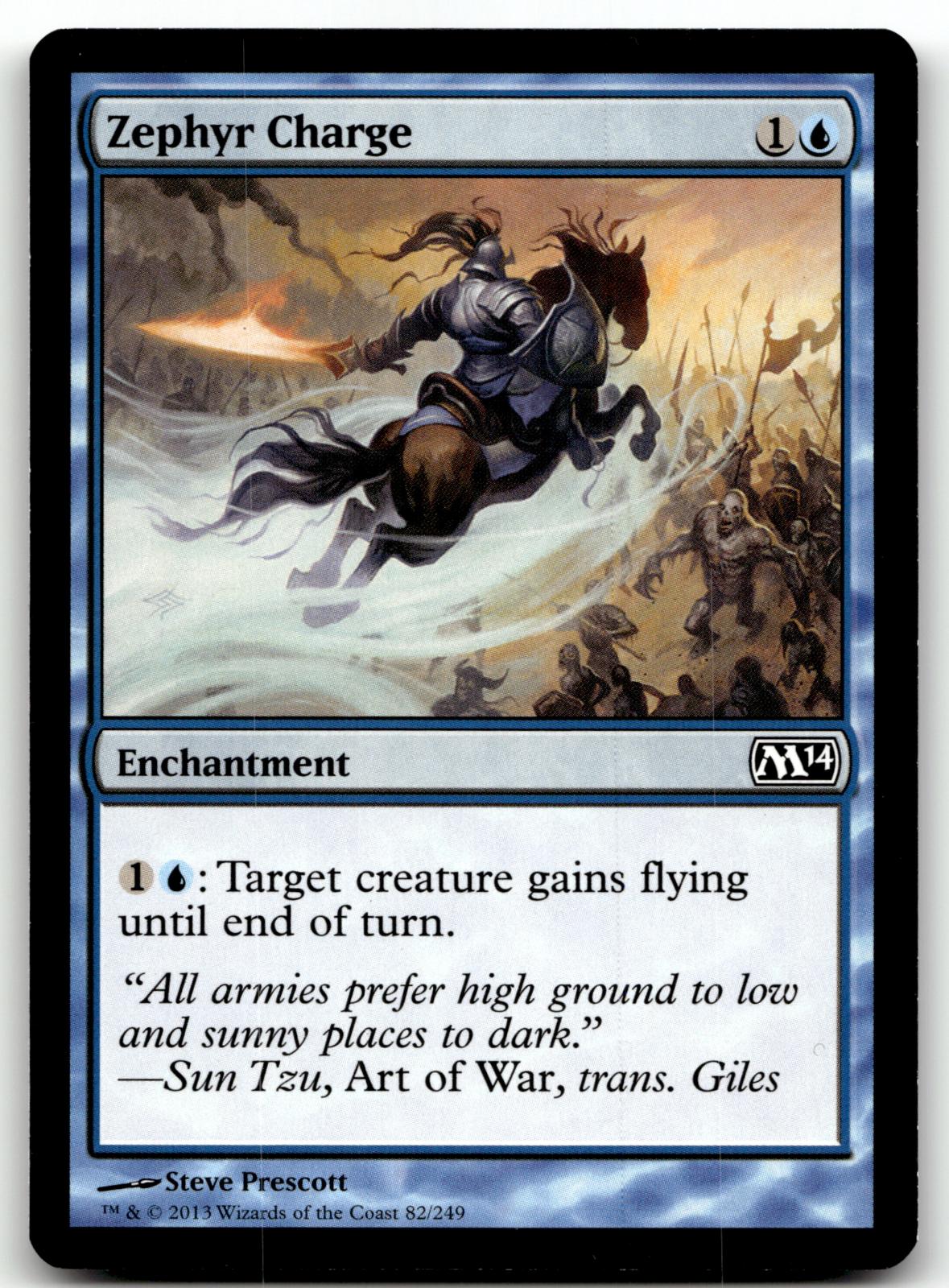 Zephyr Charge 82 Common Magic 2014 (M14) Magic: The Gathering Near Mint