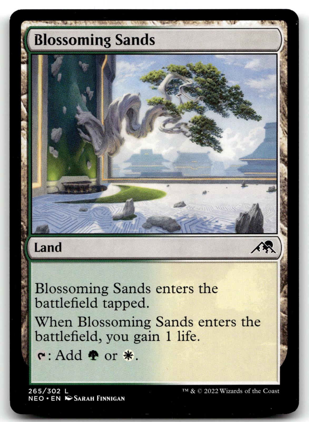 Blossoming Sands 265 Land Kamigawa: Neon Dynasty Magic: The Gathering Near Mint