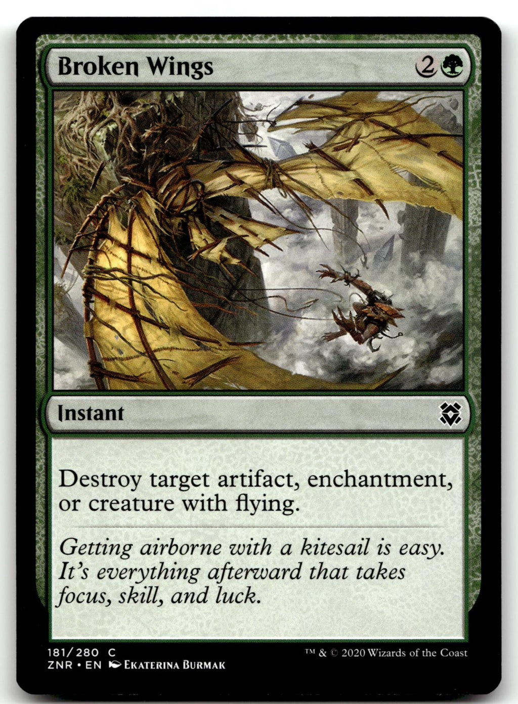 Broken Wings 181 Common Zendikar Rising Magic: The Gathering Near Mint