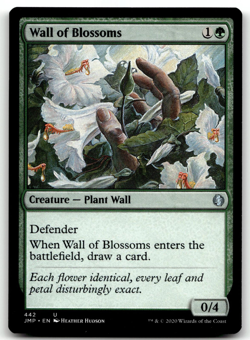 Wall of Blossoms 442 Uncommon Jumpstart Magic: The Gathering Near Mint