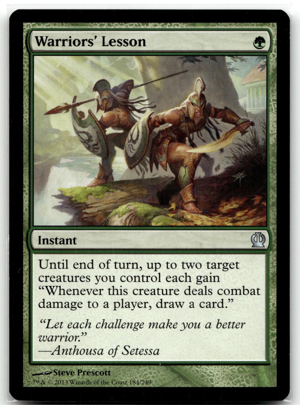 Warriors' Lesson 184 Uncommon Theros Magic: The Gathering Near Mint