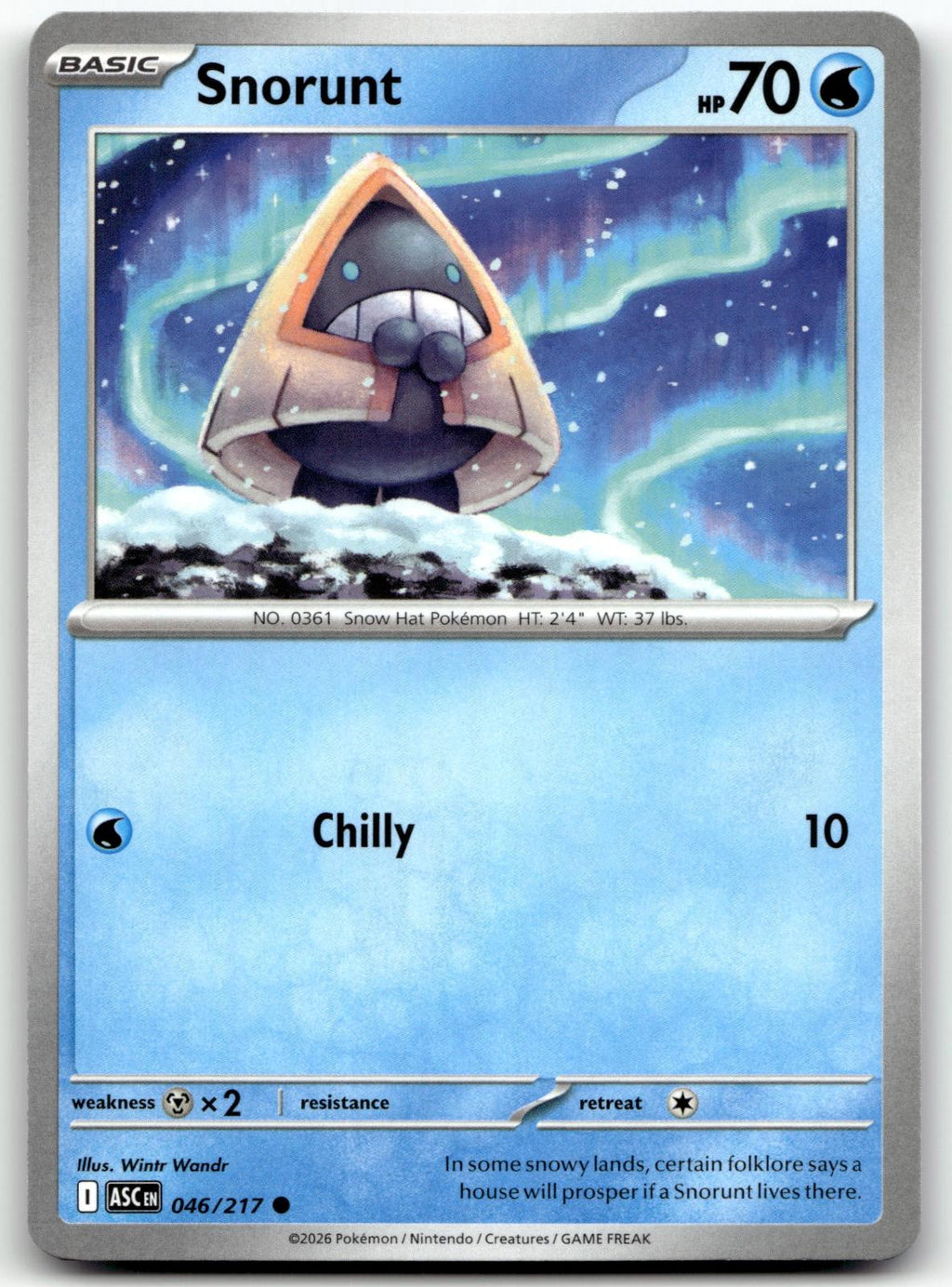 Snorunt 046/217 Common Ascended Heroes Pokemon Near Mint