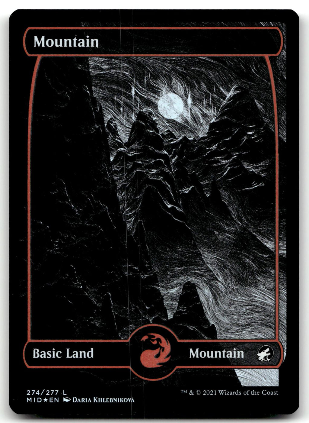 Mountain (274) 274 Land Innistrad: Midnight Hunt Magic: The Gathering Foil NM