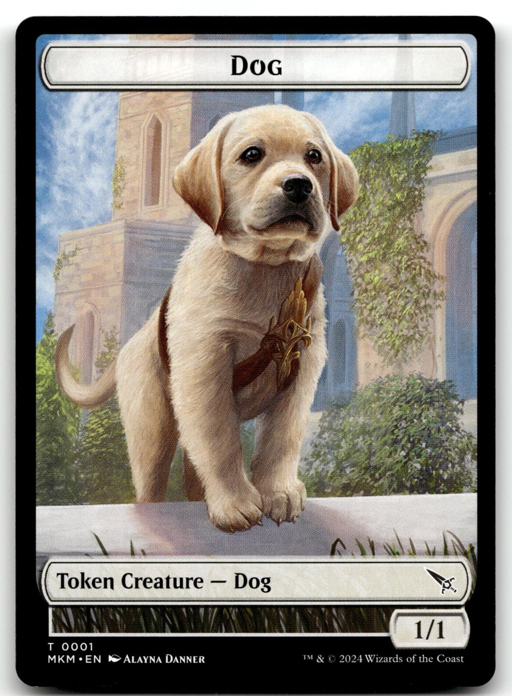 Dog Token 1 Token Murders at Karlov Manor Magic: The Gathering Near Mint
