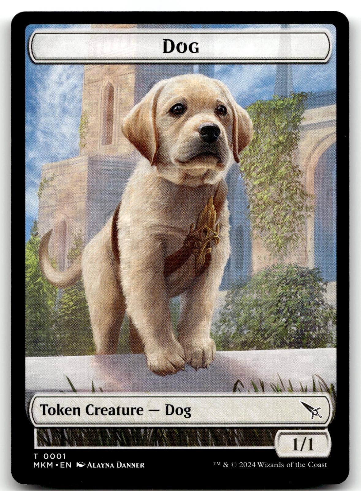 Dog Token 1 Token Murders at Karlov Manor Magic: The Gathering Near Mint