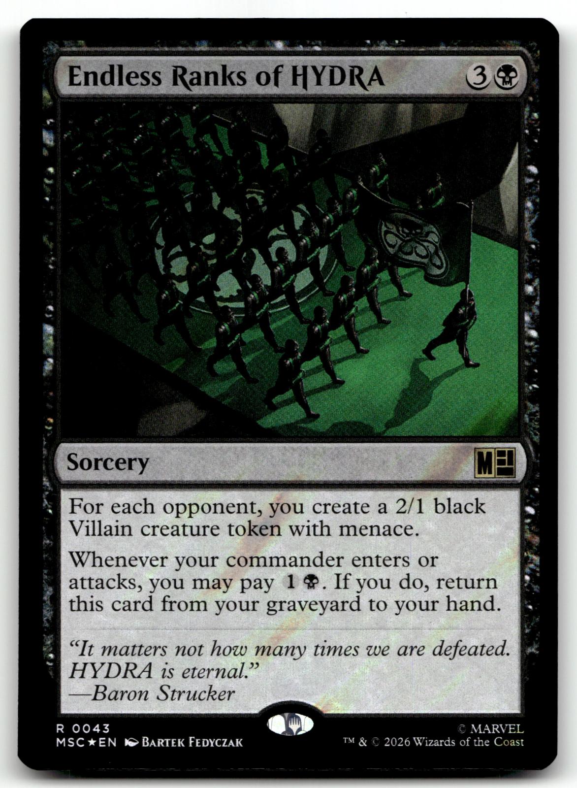 Endless Ranks of HYDRA 43 Commander: Marvel Super Heroes Magic: The Gathering NM