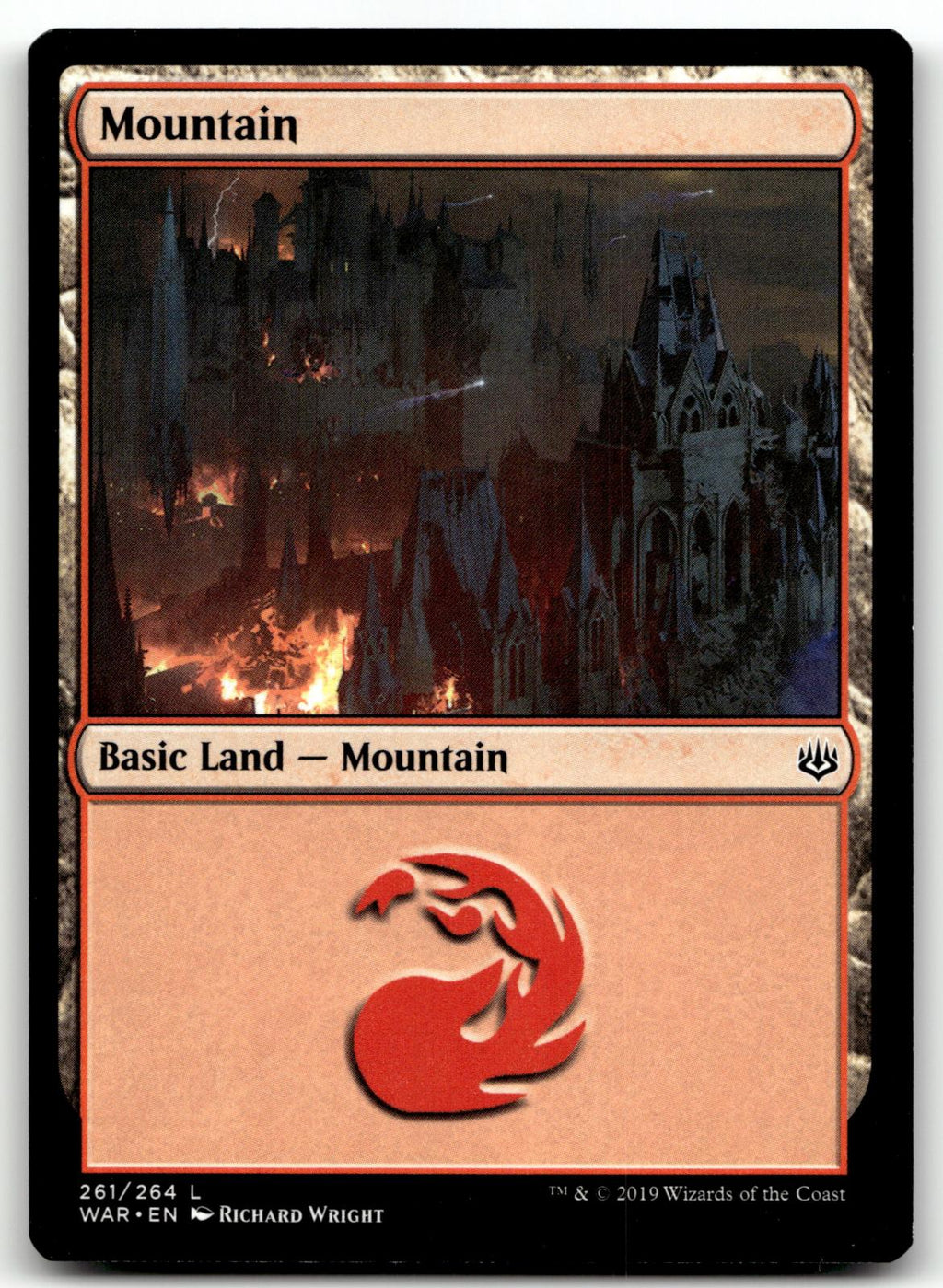 Mountain (261) 261 Land War of the Spark Magic: The Gathering Near Mint