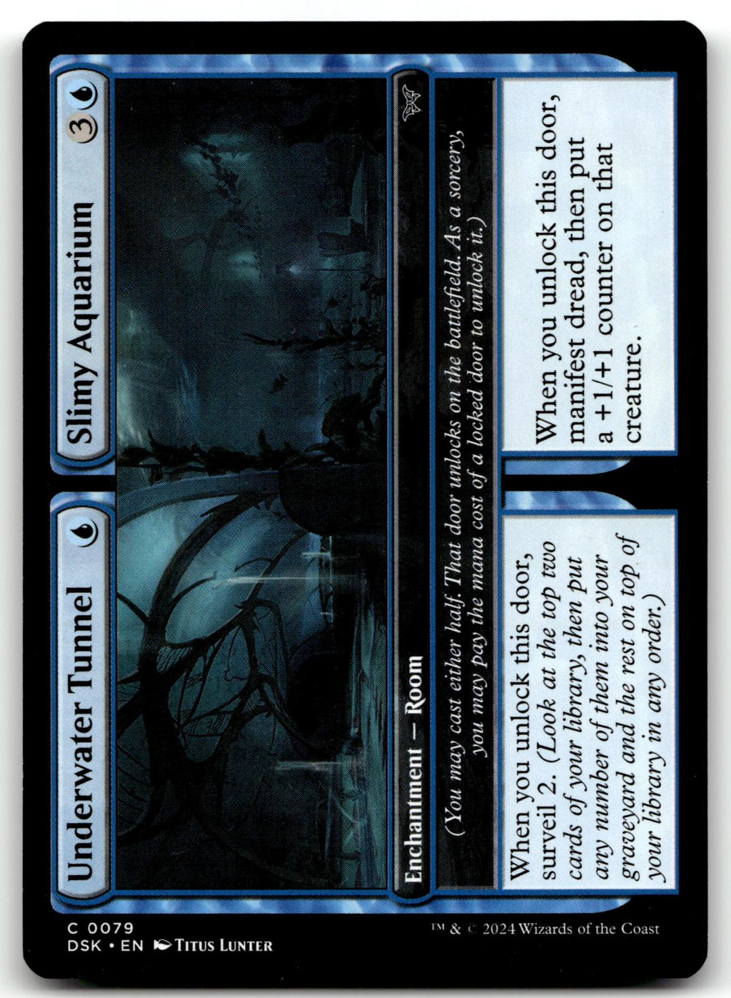 Underwater Tunnel // Slimy Aquarium 79 Duskmourn: House of Horror Magic: The Gathering NM