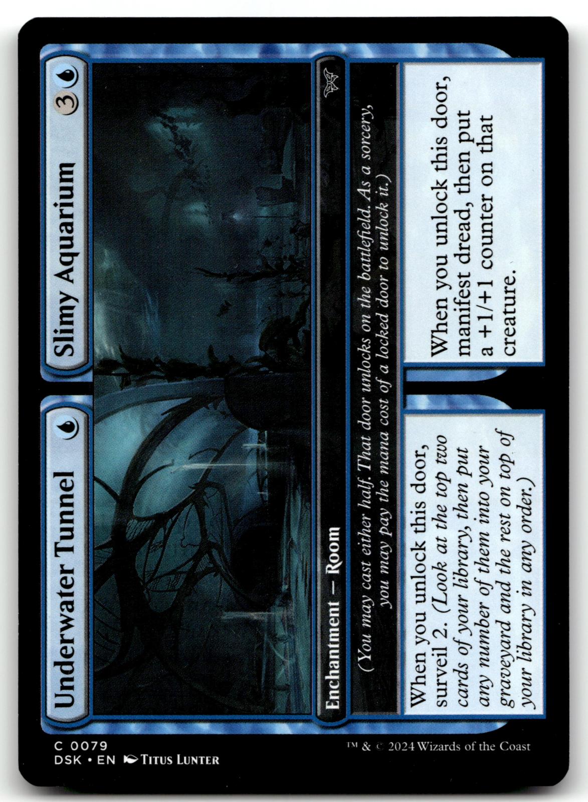 Underwater Tunnel // Slimy Aquarium 79 Duskmourn: House of Horror Magic: The Gathering NM