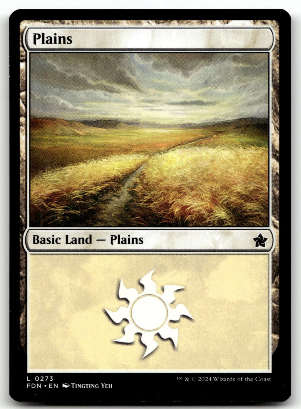 Plains (0273) 273 Land Foundations Magic: The Gathering Near Mint