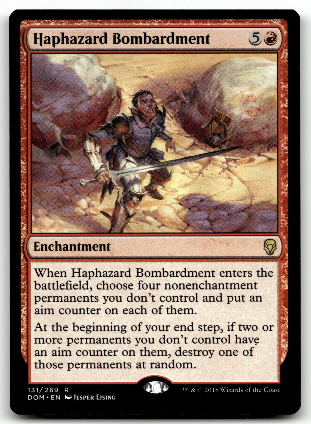 Haphazard Bombardment 131 Rare Dominaria Magic: The Gathering Near Mint