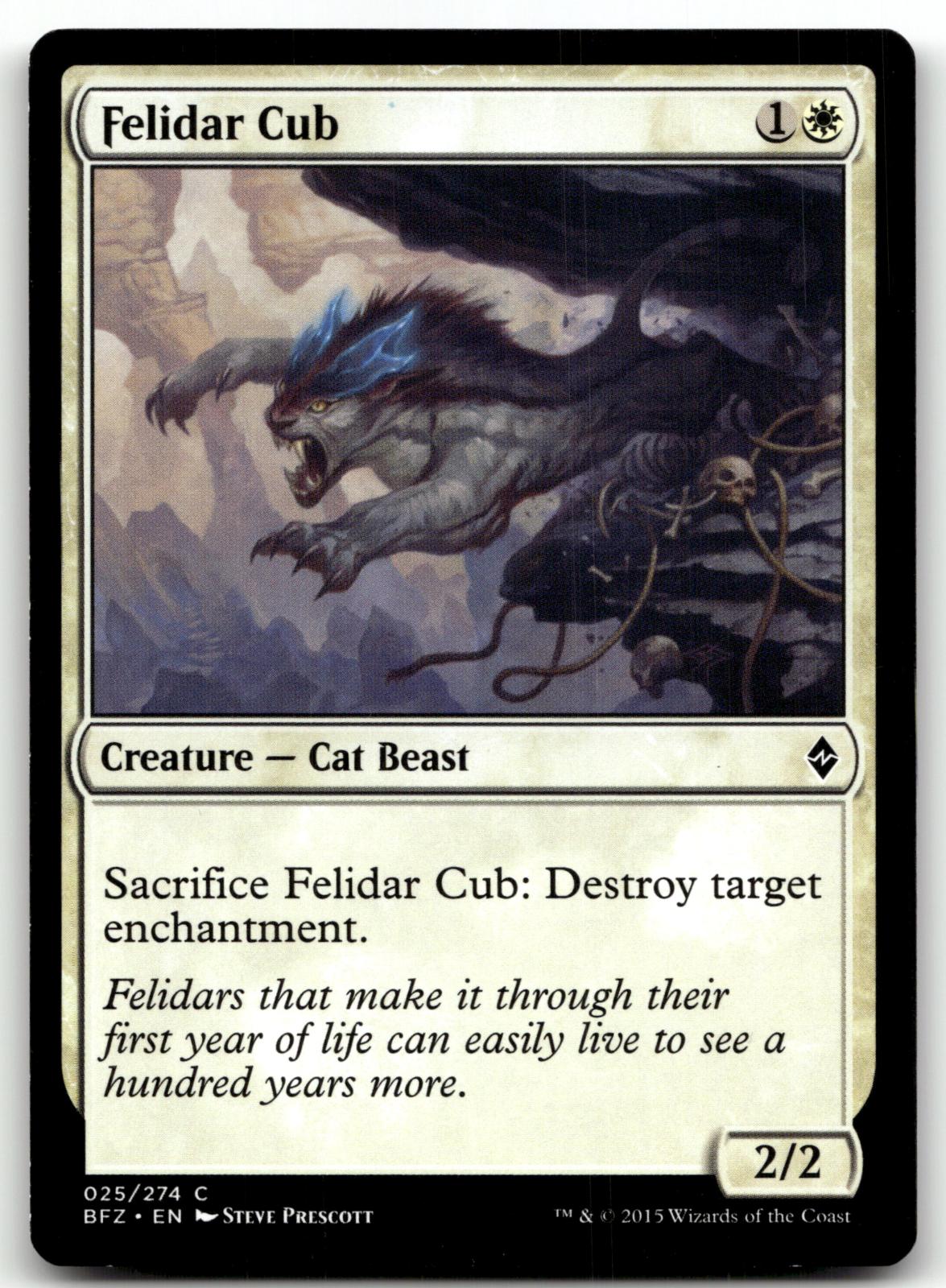 Felidar Cub 25 Common Battle for Zendikar Magic: The Gathering Near Mint