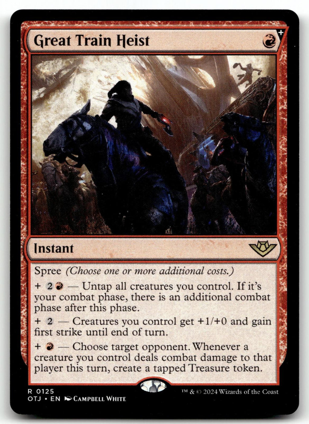 Great Train Heist 125 Rare Outlaws of Thunder Junction Magic: The Gathering NM