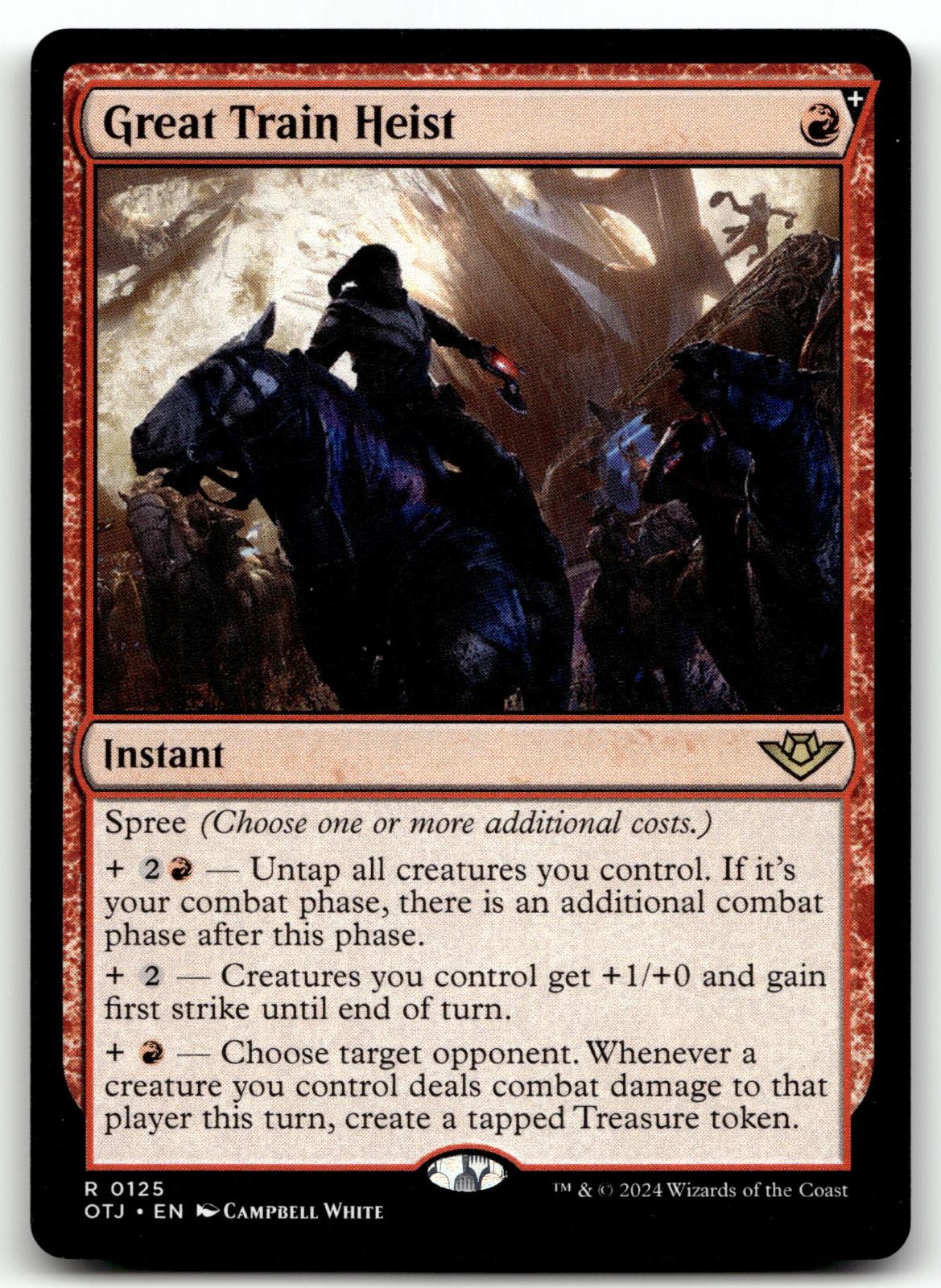 Great Train Heist 125 Rare Outlaws of Thunder Junction Magic: The Gathering NM
