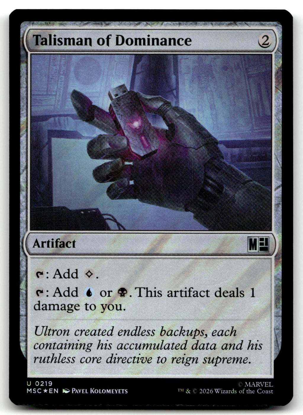 Talisman of Dominance (Surge Foil) 219 Holo Commander: Marvel Super Heroes 