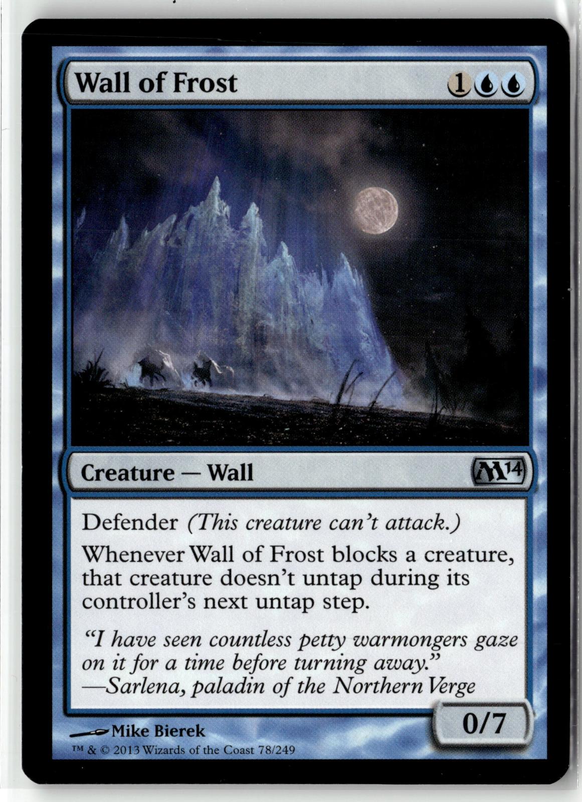 Wall of Frost 78 Uncommon Magic 2014 (M14) Magic: The Gathering Near Mint
